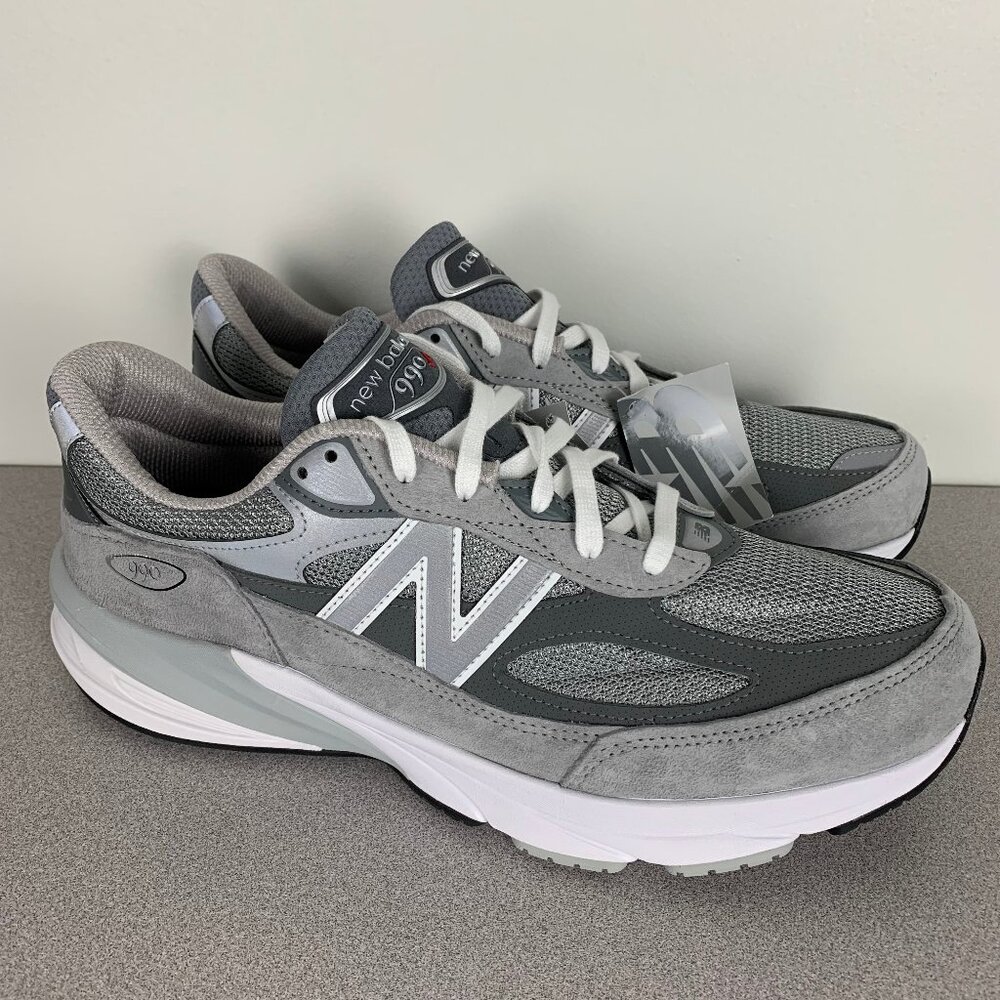 New Balance Gray and White Sneakers